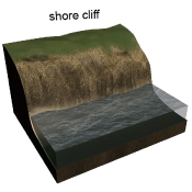 Shore cliff